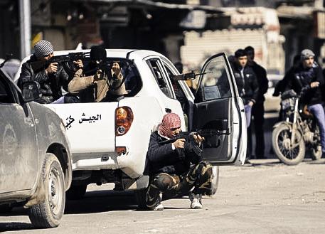 Fighters of the Free Syrian Army in Idlib