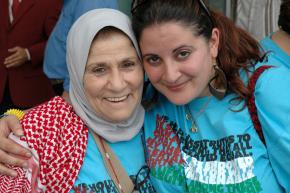 Two members of the Viva Palestina delegation to Gaza