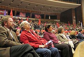 An election rally for the Left Bloc in Portugal