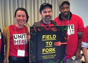 Participants in a union conference at the labor center